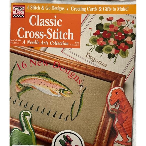 Lot Of 6 Classic Cross-Stitch Magazines A Needle Arts Collection 1991 - Picture 2 of 7